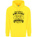 Awesome Cyclist Looks Like This Cycling Mens 80% Cotton Hoodie Yellow