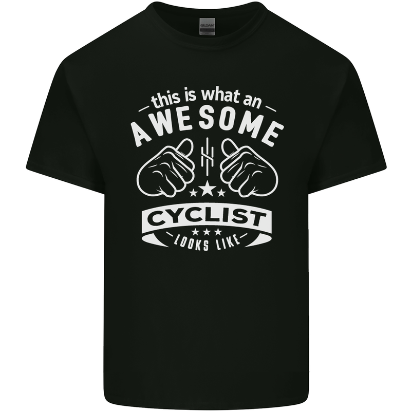 Awesome Cyclist Looks Like This Cycling Mens Cotton T-Shirt Tee Top Black
