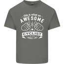 Awesome Cyclist Looks Like This Cycling Mens Cotton T-Shirt Tee Top Charcoal