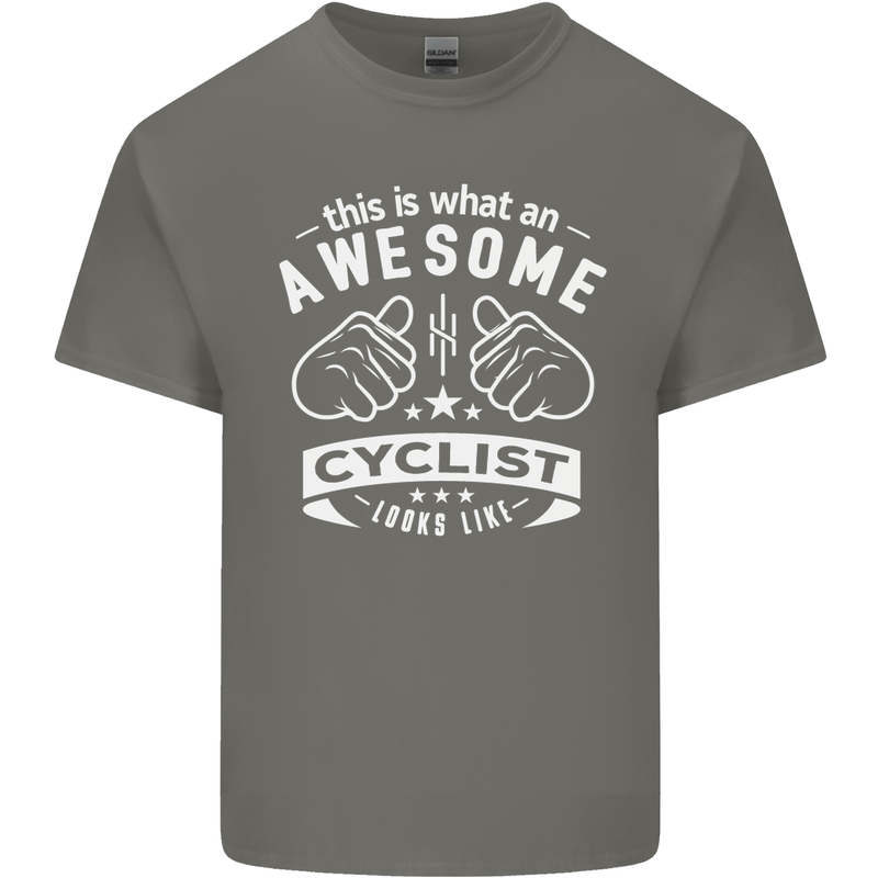 Awesome Cyclist Looks Like This Cycling Mens Cotton T-Shirt Tee Top Charcoal