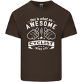 Awesome Cyclist Looks Like This Cycling Mens Cotton T-Shirt Tee Top Dark Chocolate