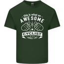 Awesome Cyclist Looks Like This Cycling Mens Cotton T-Shirt Tee Top Forest Green