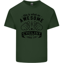 Awesome Cyclist Looks Like This Cycling Mens Cotton T-Shirt Tee Top Forest Green