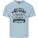 Awesome Cyclist Looks Like This Cycling Mens Cotton T-Shirt Tee Top Light Blue