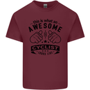 Awesome Cyclist Looks Like This Cycling Mens Cotton T-Shirt Tee Top Maroon
