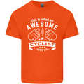 Awesome Cyclist Looks Like This Cycling Mens Cotton T-Shirt Tee Top Orange