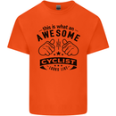 Awesome Cyclist Looks Like This Cycling Mens Cotton T-Shirt Tee Top Orange
