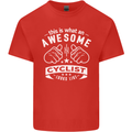 Awesome Cyclist Looks Like This Cycling Mens Cotton T-Shirt Tee Top Red