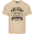 Awesome Cyclist Looks Like This Cycling Mens Cotton T-Shirt Tee Top Sand