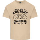 Awesome Cyclist Looks Like This Cycling Mens Cotton T-Shirt Tee Top Sand