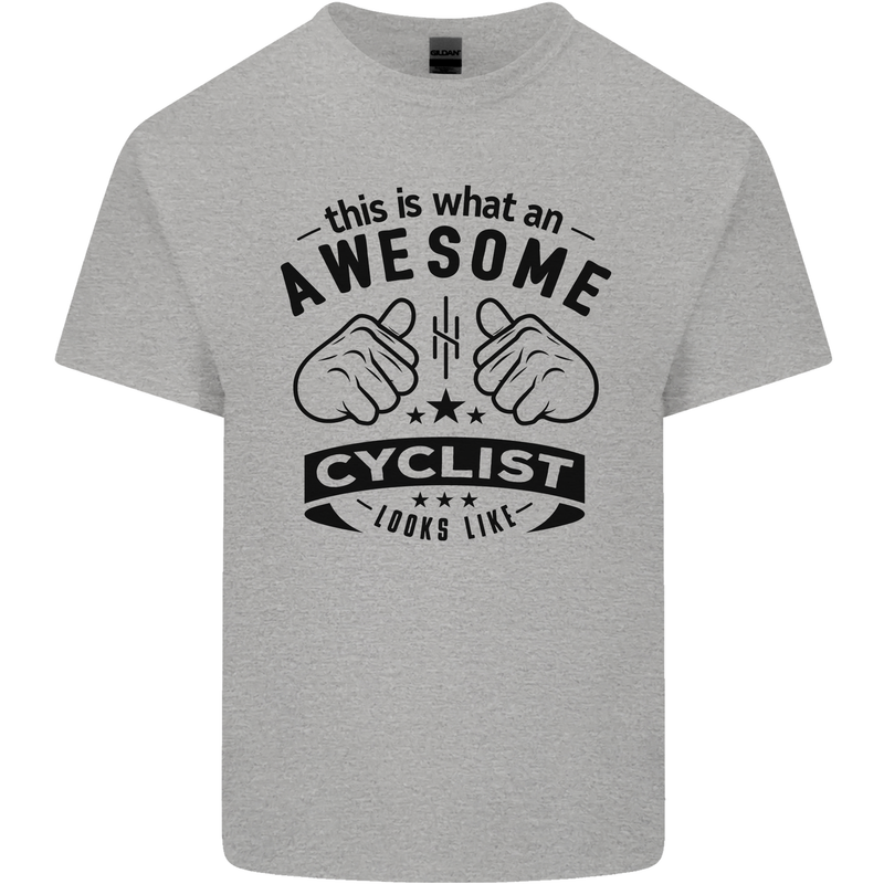 Awesome Cyclist Looks Like This Cycling Mens Cotton T-Shirt Tee Top Sports Grey