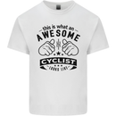 Awesome Cyclist Looks Like This Cycling Mens Cotton T-Shirt Tee Top White