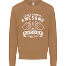 Awesome Cyclist Looks Like This Cycling Mens Sweatshirt Jumper Caramel Latte