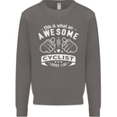 Awesome Cyclist Looks Like This Cycling Mens Sweatshirt Jumper Charcoal