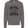 Awesome Cyclist Looks Like This Cycling Mens Sweatshirt Jumper Charcoal