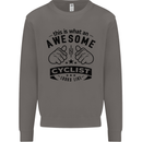 Awesome Cyclist Looks Like This Cycling Mens Sweatshirt Jumper Charcoal