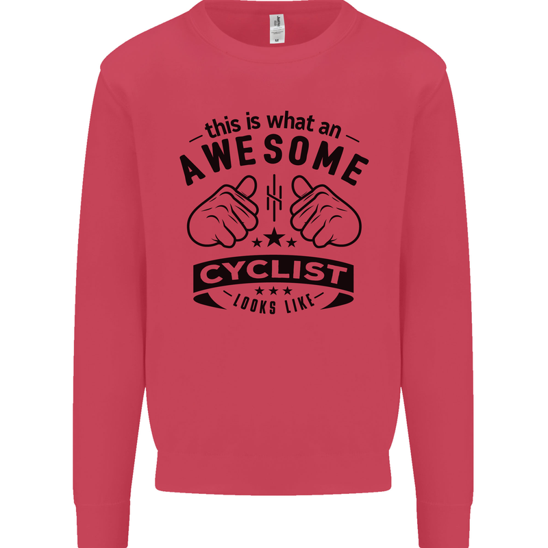 Awesome Cyclist Looks Like This Cycling Mens Sweatshirt Jumper Heliconia