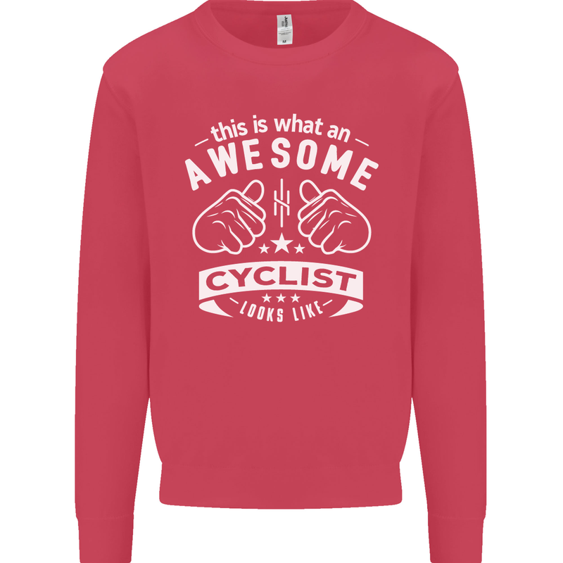 Awesome Cyclist Looks Like This Cycling Mens Sweatshirt Jumper Heliconia