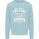 Awesome Cyclist Looks Like This Cycling Mens Sweatshirt Jumper Light Blue