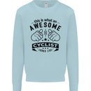 Awesome Cyclist Looks Like This Cycling Mens Sweatshirt Jumper Light Blue