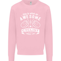 Awesome Cyclist Looks Like This Cycling Mens Sweatshirt Jumper Light Pink