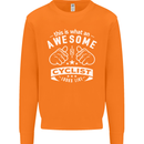 Awesome Cyclist Looks Like This Cycling Mens Sweatshirt Jumper Orange