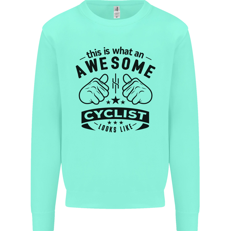 Awesome Cyclist Looks Like This Cycling Mens Sweatshirt Jumper Peppermint