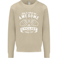 Awesome Cyclist Looks Like This Cycling Mens Sweatshirt Jumper Sand