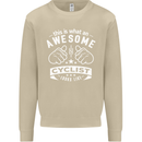 Awesome Cyclist Looks Like This Cycling Mens Sweatshirt Jumper Sand