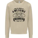 Awesome Cyclist Looks Like This Cycling Mens Sweatshirt Jumper Sand