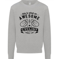 Awesome Cyclist Looks Like This Cycling Mens Sweatshirt Jumper Sports Grey