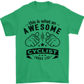 Awesome Cyclist Looks Like This Cycling Mens T-Shirt Cotton Gildan Irish Green
