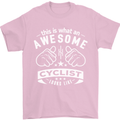 Awesome Cyclist Looks Like This Cycling Mens T-Shirt Cotton Gildan Light Pink