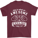 Awesome Cyclist Looks Like This Cycling Mens T-Shirt Cotton Gildan Maroon