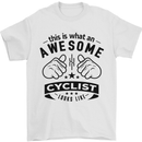 Awesome Cyclist Looks Like This Cycling Mens T-Shirt Cotton Gildan White