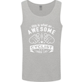Awesome Cyclist Looks Like This Cycling Mens Vest Tank Top Sports Grey