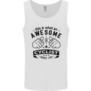 Awesome Cyclist Looks Like This Cycling Mens Vest Tank Top White