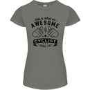 Awesome Cyclist Looks Like This Cycling Womens Petite Cut T-Shirt Charcoal