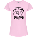 Awesome Cyclist Looks Like This Cycling Womens Petite Cut T-Shirt Light Pink
