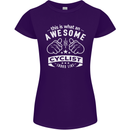 Awesome Cyclist Looks Like This Cycling Womens Petite Cut T-Shirt Purple