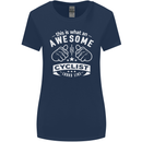 Awesome Cyclist Looks Like This Cycling Womens Wider Cut T-Shirt Navy Blue