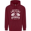 Awesome Dad to Be Looks New Dad Daddy Childrens Kids Hoodie Maroon