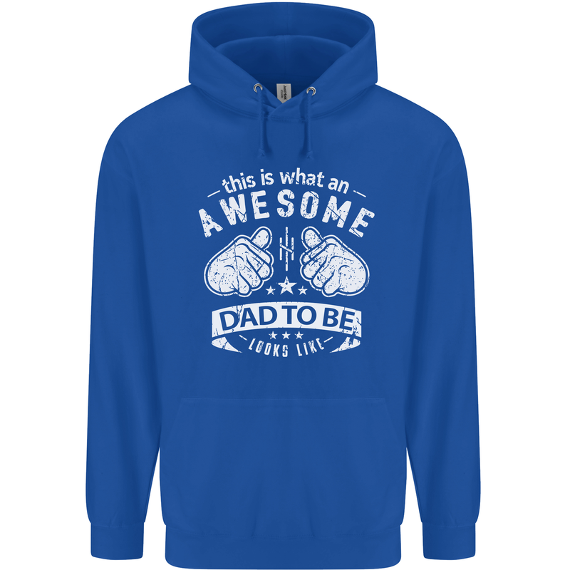 Awesome Dad to Be Looks New Dad Daddy Childrens Kids Hoodie Royal Blue