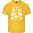 Awesome Dad to Be Looks New Dad Daddy Kids T-Shirt Childrens Yellow
