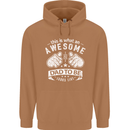 Awesome Dad to Be Looks New Dad Daddy Mens 80% Cotton Hoodie Caramel Latte