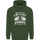 Awesome Dad to Be Looks New Dad Daddy Mens 80% Cotton Hoodie Forest Green