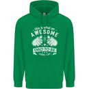 Awesome Dad to Be Looks New Dad Daddy Mens 80% Cotton Hoodie Irish Green