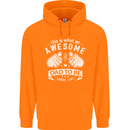 Awesome Dad to Be Looks New Dad Daddy Mens 80% Cotton Hoodie Orange