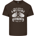 Awesome Dad to Be Looks New Dad Daddy Mens Cotton T-Shirt Tee Top Dark Chocolate
