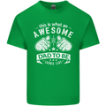 Awesome Dad to Be Looks New Dad Daddy Mens Cotton T-Shirt Tee Top Irish Green